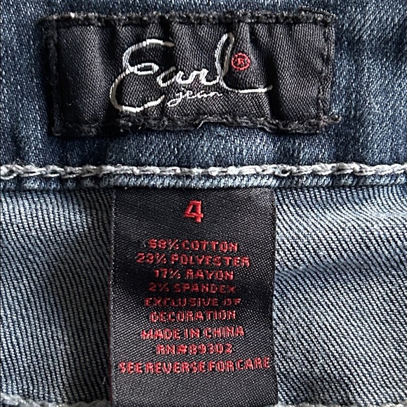 EARL Jeans Embellished Pockets Straight Leg Women’s size 4 - Picture 12 of 16